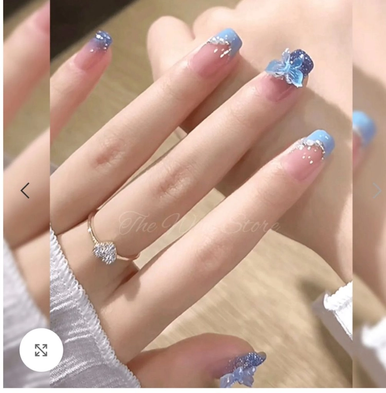 겨울 큐빅 네일팁 세트 xs~s 이미지