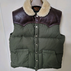 LK스타일 일제 소가죽 패딩조끼 xxxl표기 110정 상태극상