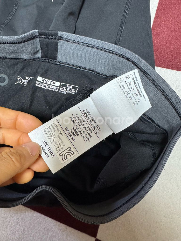 아크테릭스 여성 러닝용 레깅스 XS 블랙--7