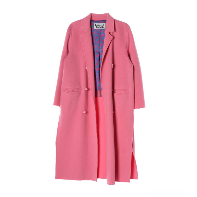 럭키슈에뜨 코트 울 핸드메이드 더블 롱 (새상품, 36사이즈)--9