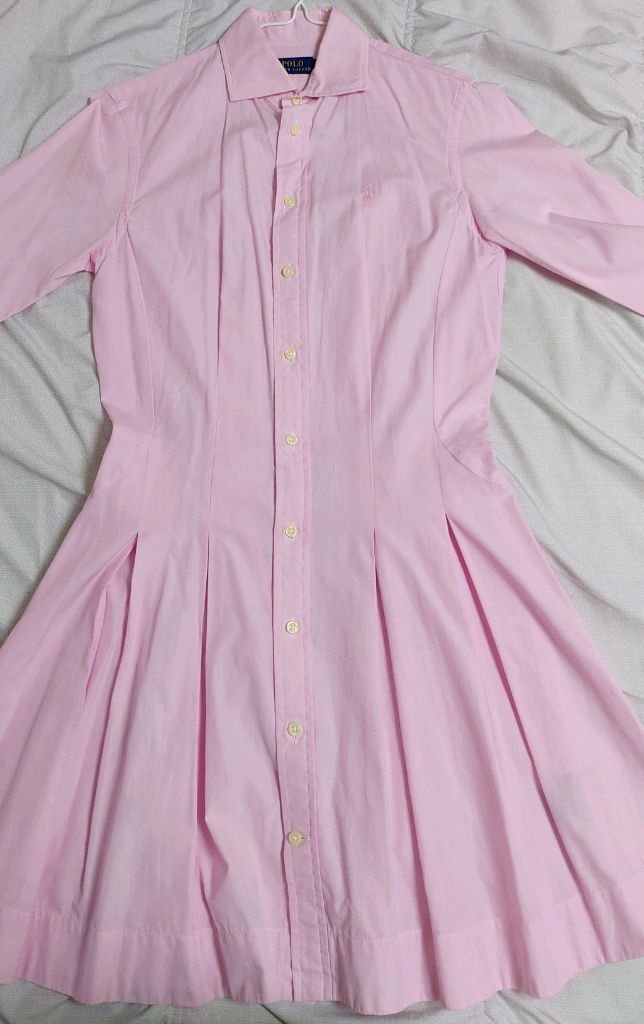 폴로랄프로렌 셔츠원피스 2사이즈55 핑크분홍원피스--4