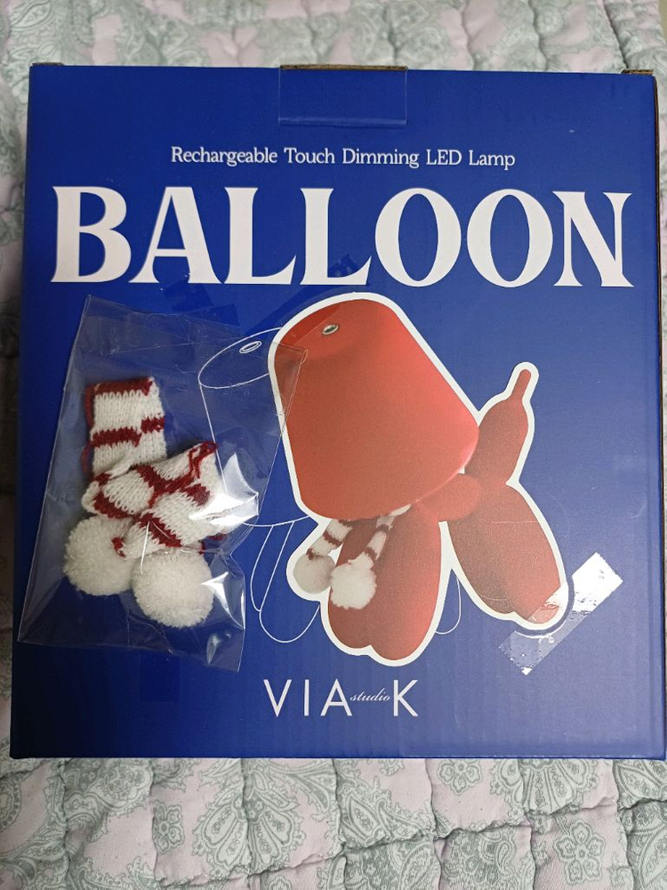 비아케이 터치 램프 무드등 레드 (새제품)--0