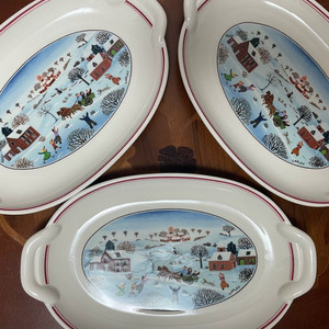 빌레로이앤보흐 크리스마스 귀달이 오발 접시 이미지