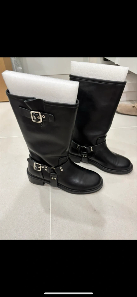 코모레비뮤지엄 바이커 미들 부츠 235--3