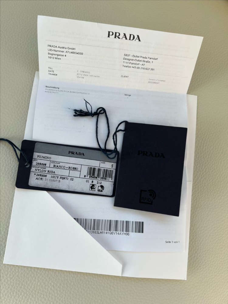 (여성) 프라다 후드크롭패딩(새상품)--9