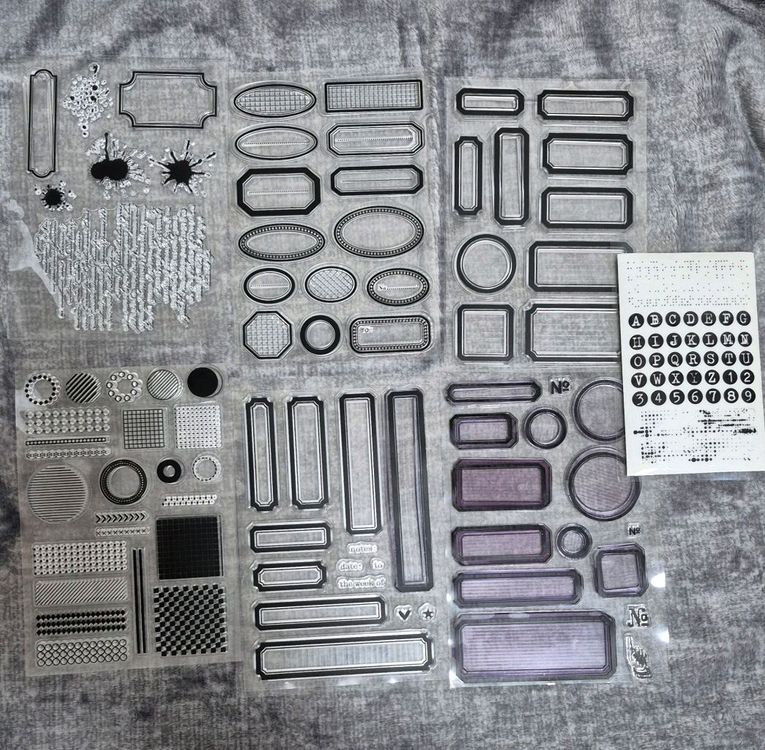 빈티지 다꾸 클리어 스탬프 18개 이미지