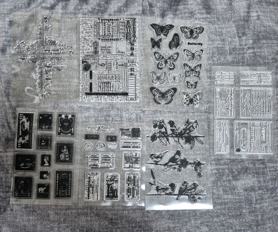 빈티지 다꾸 클리어 스탬프 18개 이미지