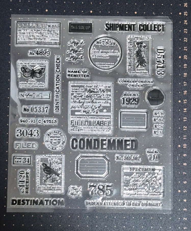 빈티지 다꾸 클리어 스탬프 18개 이미지