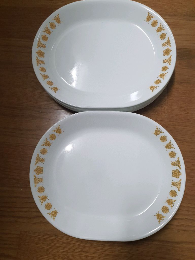 단종 빈티지 코렐 버터플라이 골드 오벌16개 개당값--0