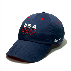 NIKE 나이키 초레어 빈티지 USA 미국 올림픽 나일론 네이비 볼캡 모자 운동 헬스 런닝 캡 햇 헤리티지86