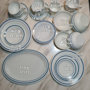 단종된 추억의 빈티지 파이렉스 블루밴드 개당값