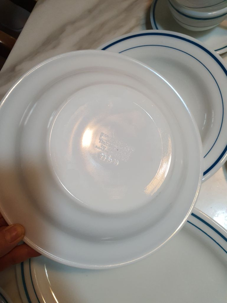 단종된 추억의 빈티지 파이렉스 블루밴드 개당값--8