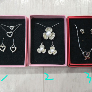 목걸이 귀걸이 세트 이미지