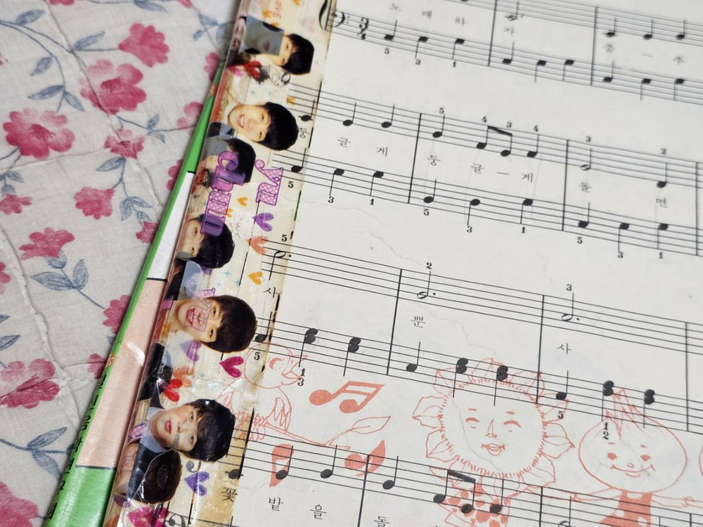 피아노교본 동요집 악보책 도서 3권일괄 + 음악공책--4