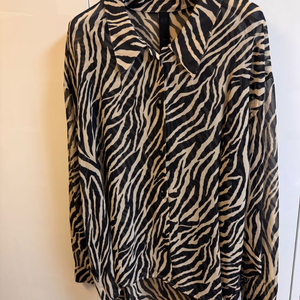 헤드투토 넘버프로젝트 지브라 쉬폰 블라우스 M