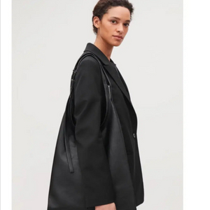 COS 코스 소가죽 리얼 레더 쇼퍼백 빅 숄더백 보부상 아이패드 출근가방 이미지