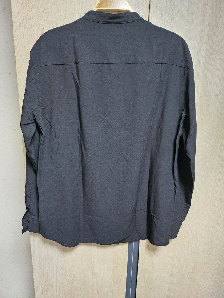 새상품 타임옴므 노치넥 셔츠 100 블랙 이미지