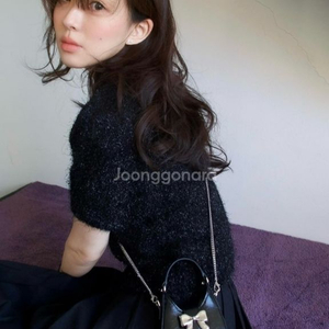 넘버링 리본 크로스백