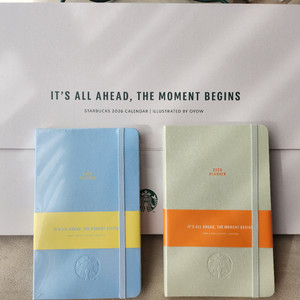 스타벅스 2026 다이어리 블루/그린 + 캘린더