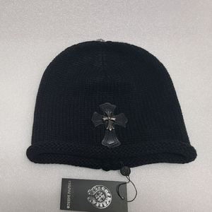 크롬하츠 실버 크로스 레더 패치 비니 (새제품)