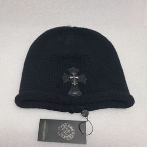 크롬하츠 실버 크로스 레더 패치 비니 (새제품)남녀공용