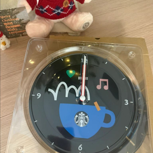 [새상품] 스벅 브라운 콜라보 크리에이티브 월클락 (벽시계)