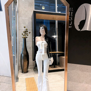 [새상품/여리핏] 수입의류 골반패드 롱부츠컷 슬림 데님팬츠