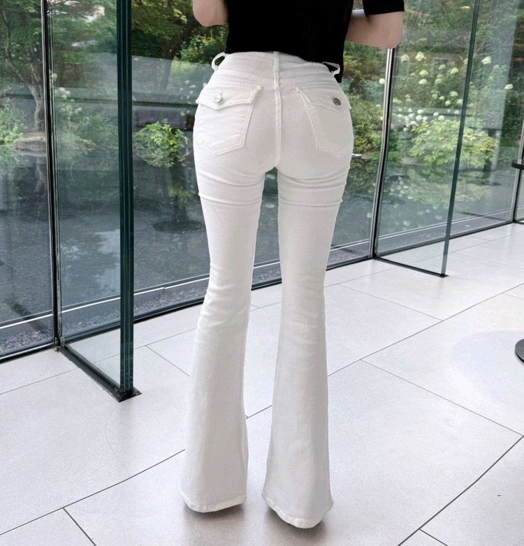 [새상품/여리핏] 수입의류 골반패드 롱부츠컷 슬림 데님팬츠--2