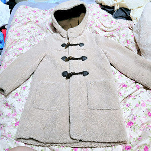 아동 120호 헤지스 키즈 뽀글이 롱누빔패딩 점퍼