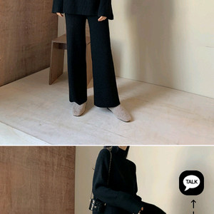 썸제이 골지니트셋업 블랙