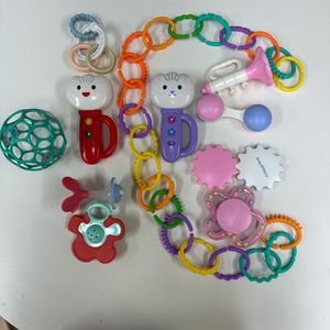 아기 장난감 고리친구들/더블하트 치발기/튤립/오볼 일괄