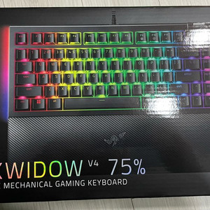 [미개봉/새상품] 레이저 블랙위도우 V4 75% 기계식 키보드 / KR