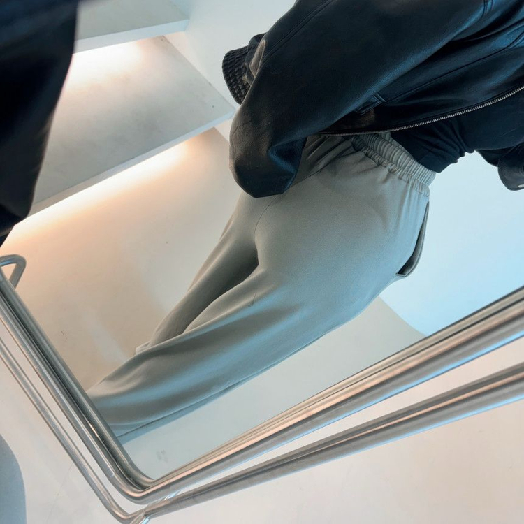 밴딩 와이드 팬츠 새제품--4