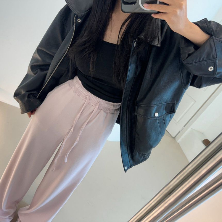 밴딩 와이드 팬츠 새제품--5