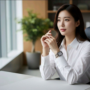 닥스 여성 사각 체크 시계