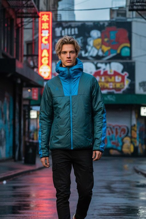 NIKE 나이키 ACG 초레어 프리마로프트 경량패딩 후디드 자켓 윈드러너 터키석/블루 M100~105 운동 헬스 이미지