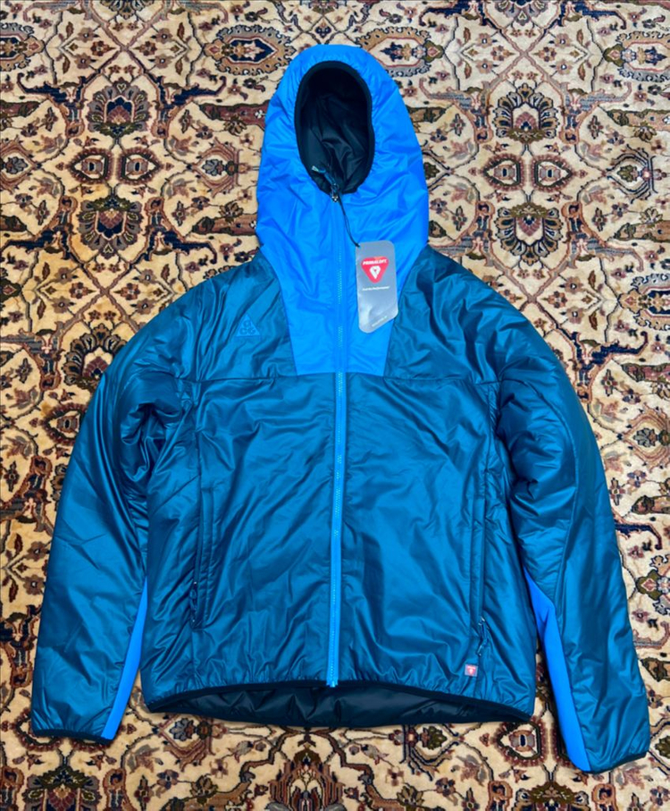 NIKE 나이키 ACG 초레어 프리마로프트 경량패딩 후디드 자켓 윈드러너 터키석/블루 M100~105 운동 헬스 이미지
