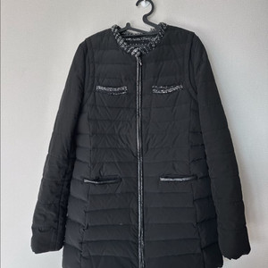 (거의 새제품) 시슬리(베네통) 트위드 오리털 경량 패딩