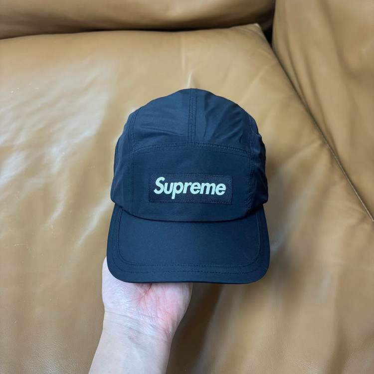 슈프림 캠프캡 모자 박스로고 22FW 고어텍스 블랙--2