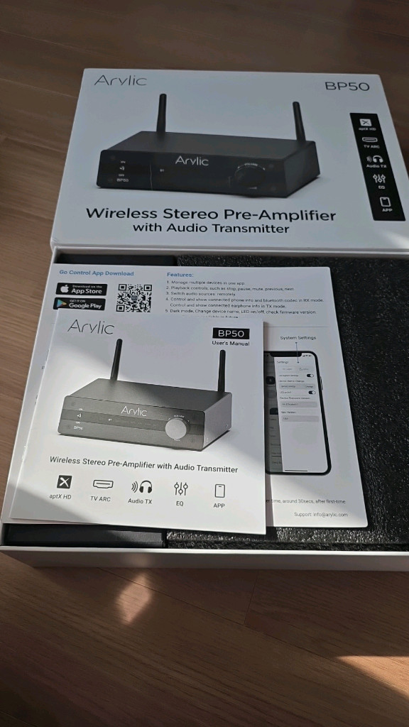 Arylic BP50 블루투스 스테레오 프리앰프/리시버--1