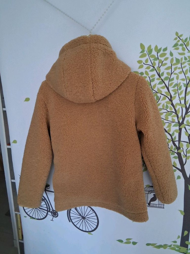 테디베어 후드 숏 코트 베이지 초등학 이미지