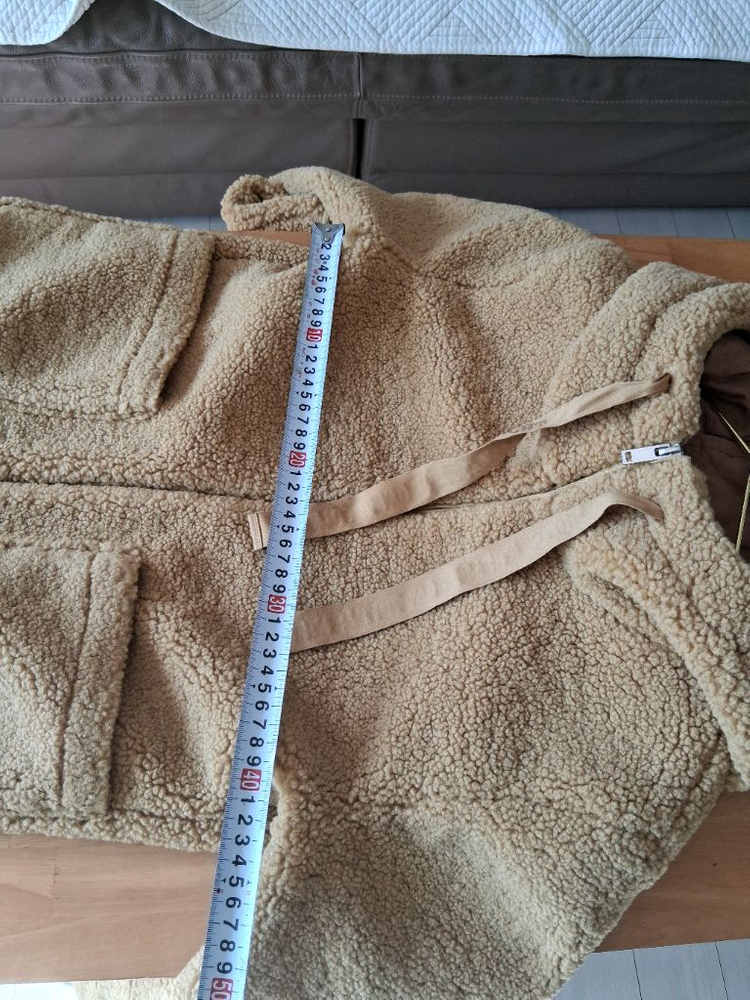 테디베어 후드 숏 코트 베이지 초등학 이미지