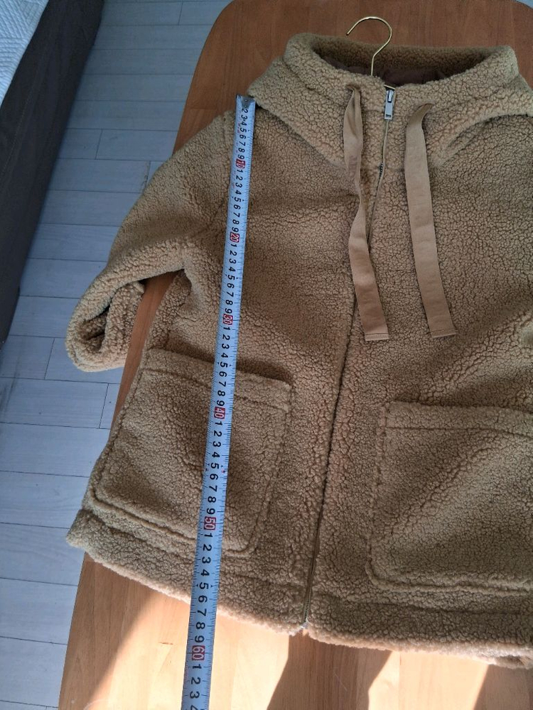 테디베어 후드 숏 코트 베이지 초등학 이미지