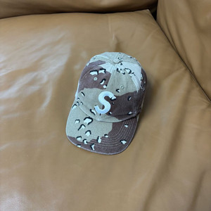 슈프림 S로고 6패널 볼캡 모자 데저트 카모