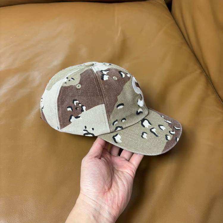 슈프림 S로고 6패널 볼캡 모자 데저트 카모--2