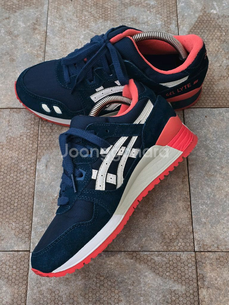 (240)아식스 젤 라이트 3 포세이돈 블루 스니커즈 운동화--4