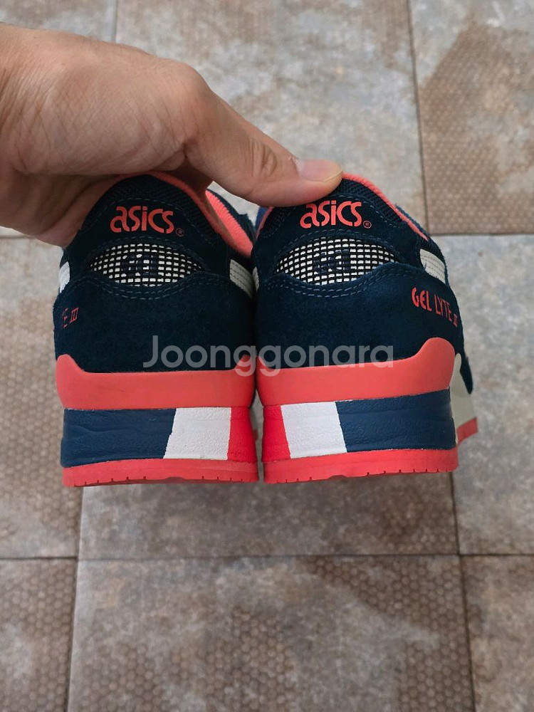 (240)아식스 젤 라이트 3 포세이돈 블루 스니커즈 운동화--6