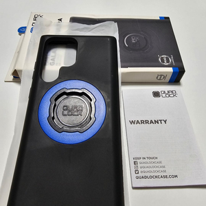 쿼드락 갤럭시 S22 울트라 기본 케이스 & 맥 케이스+블루링 & 방수 판초