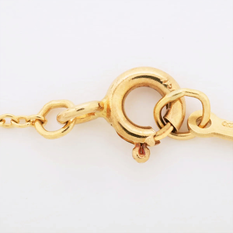 티파니 키싱 9P 천연다이아몬드 티파니앤코 18K 옐로우골드 펜던트 목걸이 2.4g--4