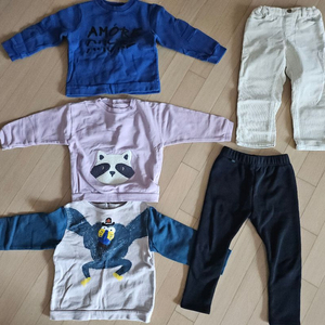 테일스쿱,밍크뮤 등 브랜드 아동복 4-5세 겨울티 바지